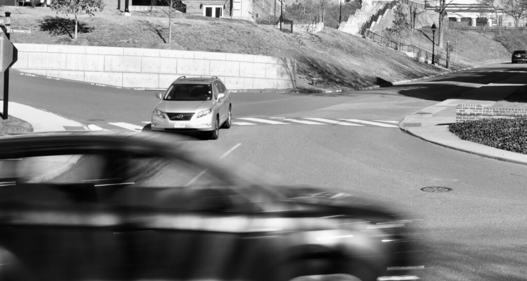 blurry car