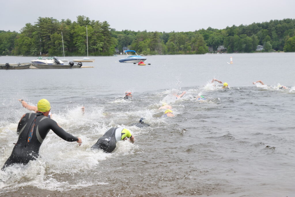 contestants swimming